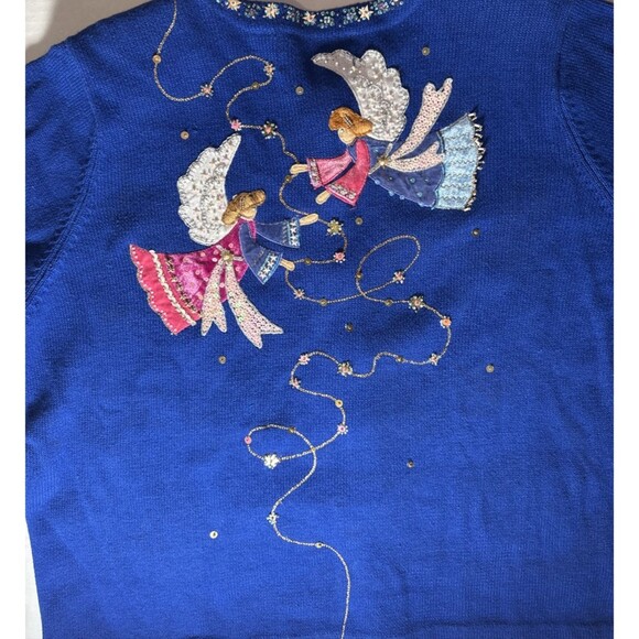 Design Options by Philip & Jane Gordon Angel Christmas Cardigan Sweater XXL - Picture 12 of 14